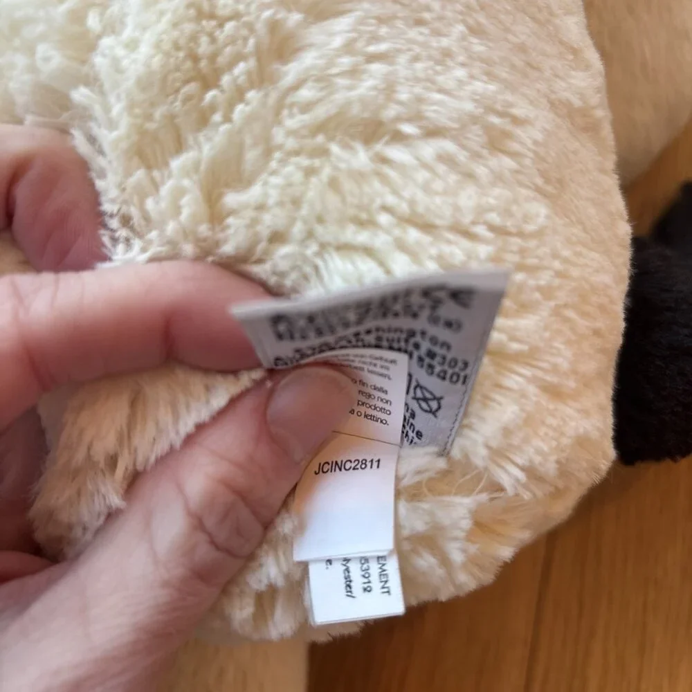 Jellycat London Bashful Puppy Black & Cream Big  Large Plush Spot Dog Toy - Picture 5 of 7